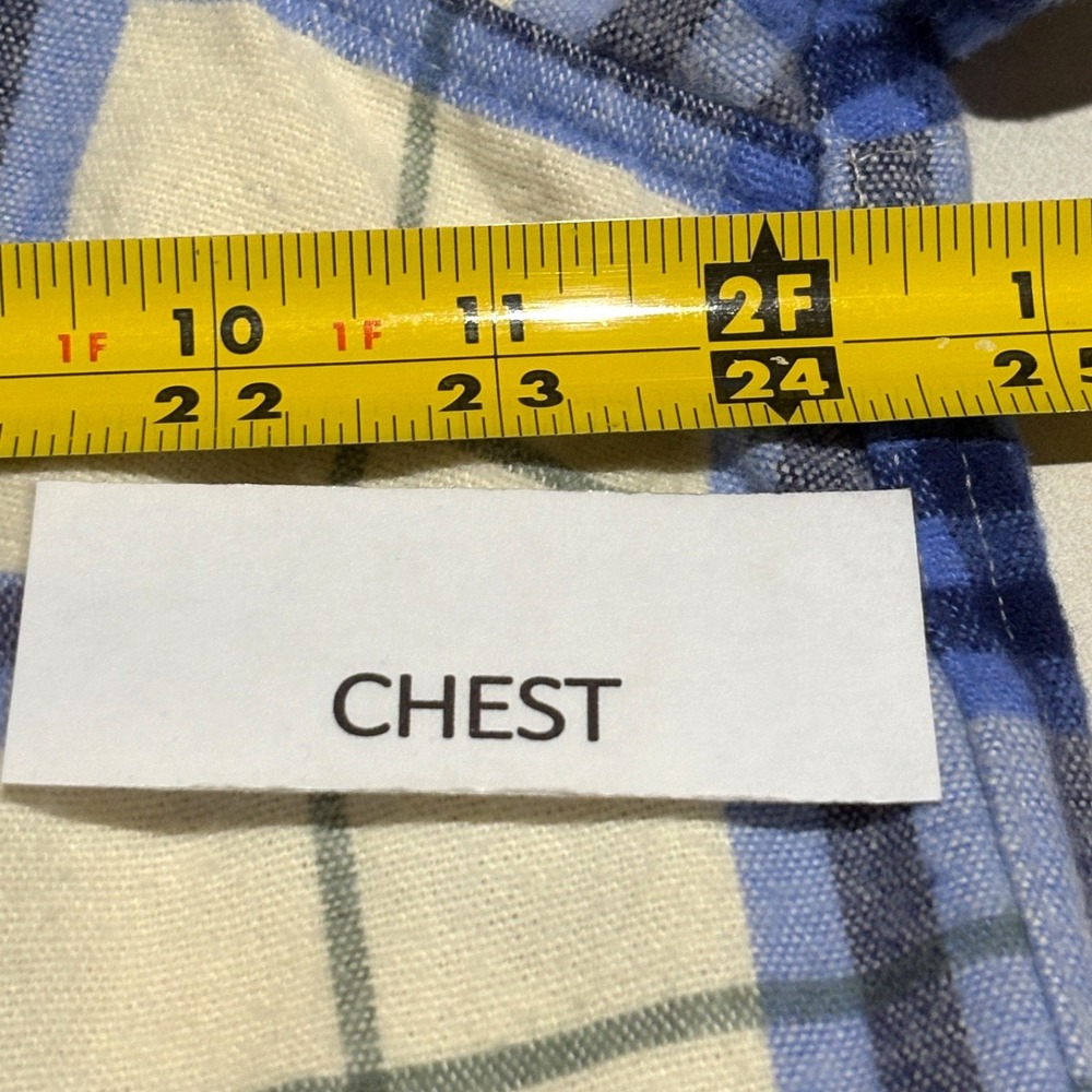 L L Bean 1912 Overshirt Women Heavy Plaid Long Sleeve Flannel‎ Shirt Sz 1X Blue - Picture 8 of 11